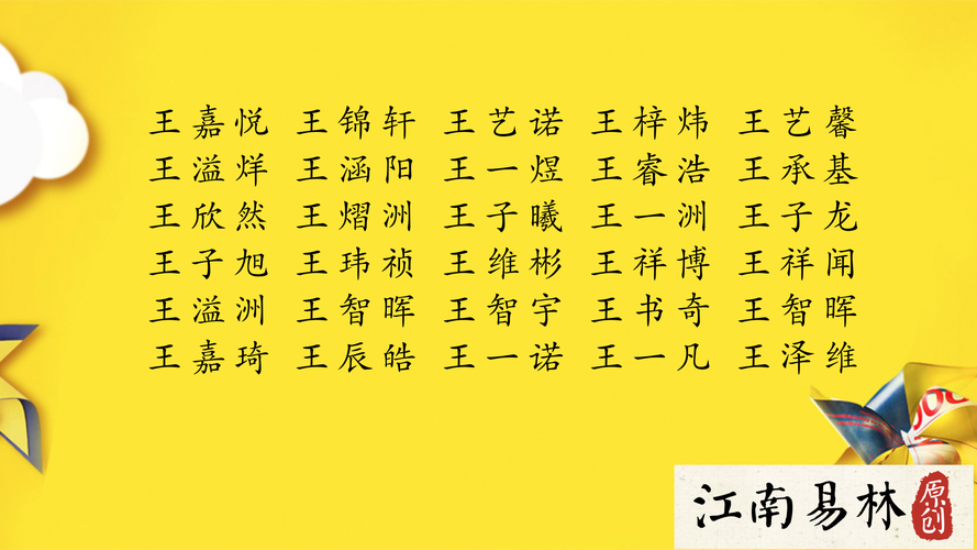 姓王家字辈男孩起名2021大全