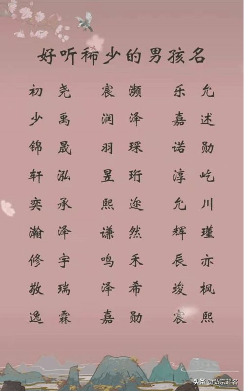 男生名字的文化背景？