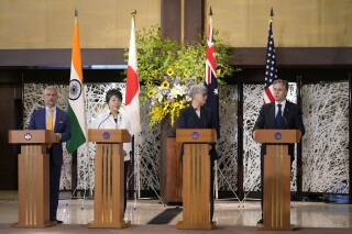在最近与美国、印度和澳大利亚的会谈中，中国指责日本进行“诽谤攻击”